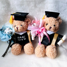 Load image into Gallery viewer, Graduation Bear 9&quot; | Pink | MINI Dried BOUQUET

