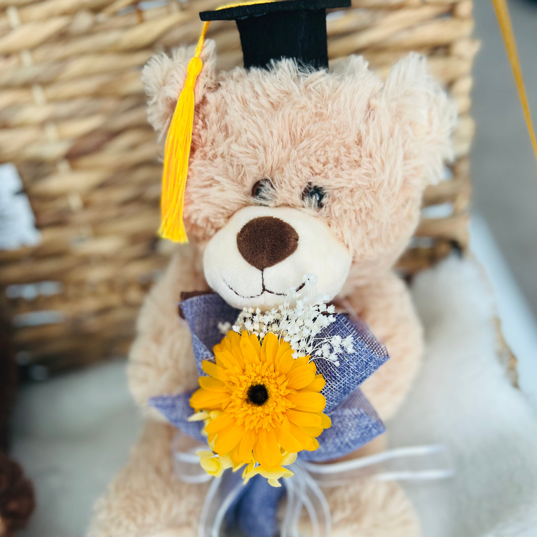 Graduation Bear 9.5” | Light | Chrysanthemum BOUQUET