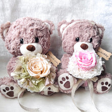 Load image into Gallery viewer, CUDDLY Bear 9.5&quot; | Pink | Preserved ROSE BOUQUET
